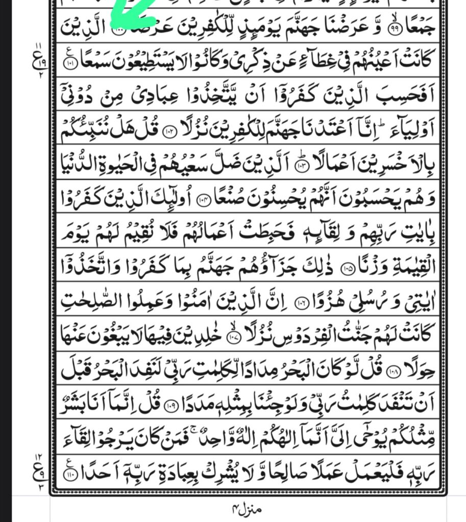 Surah Kahf last ten ayats/ verses