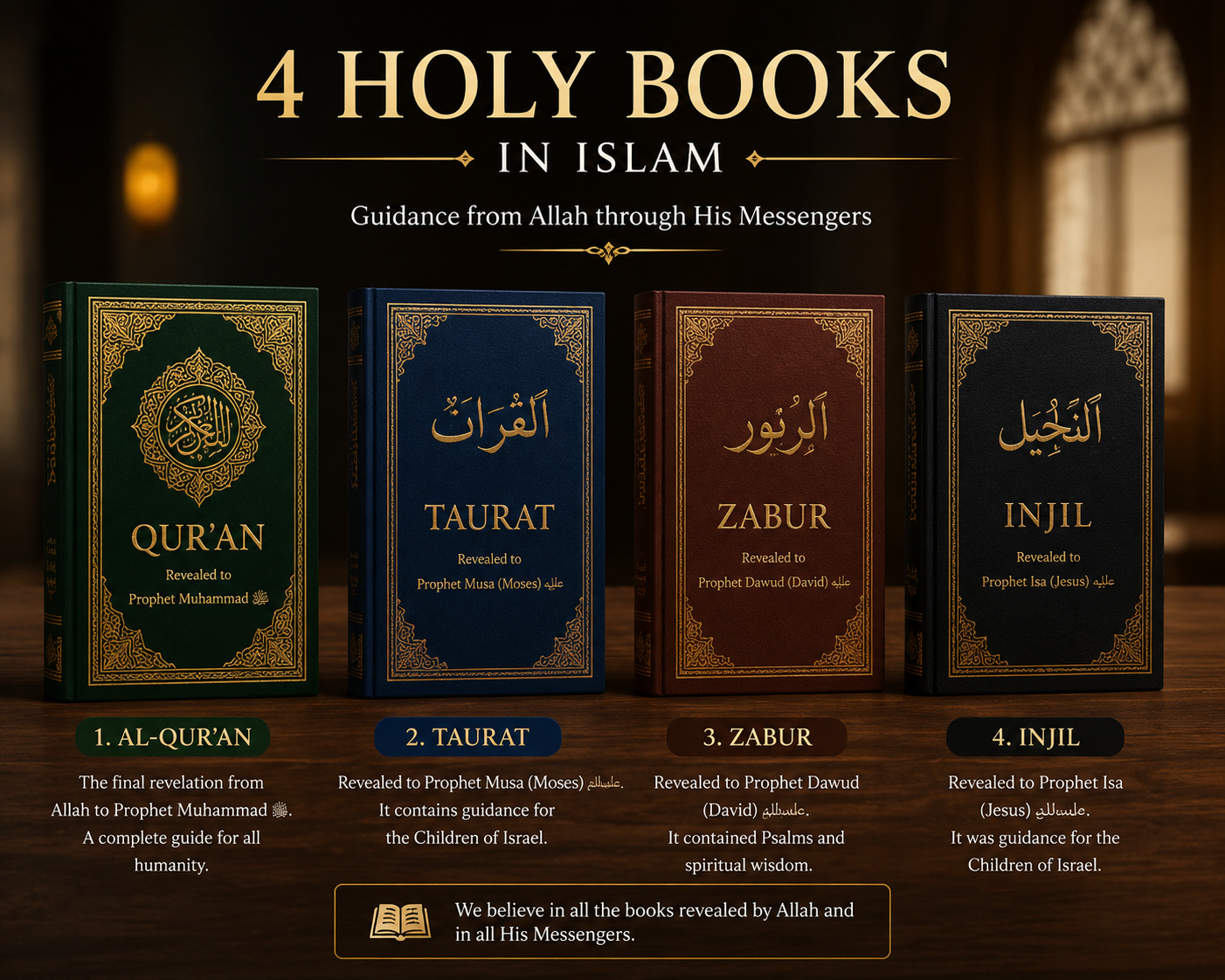 4 Holy Books in Islam